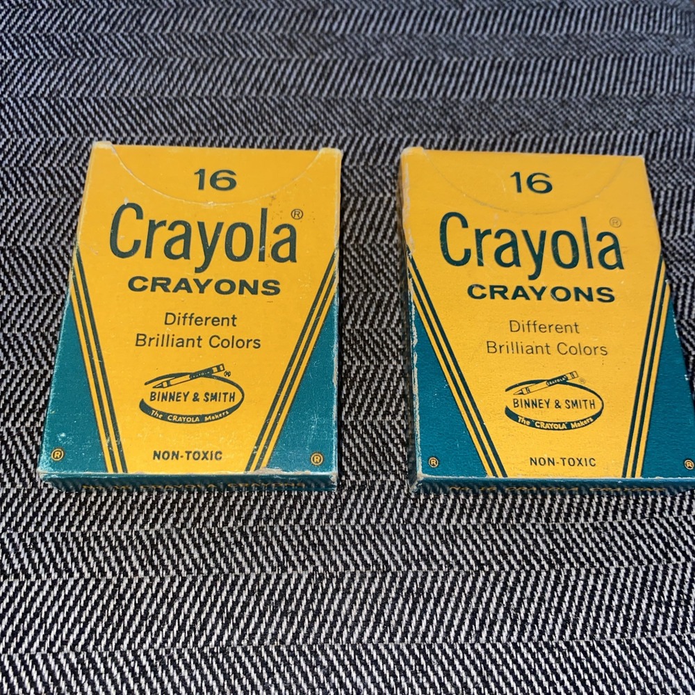 2x Crayola Crayons Binney Smith 16‎ Brilliant Colors Complete Vintage